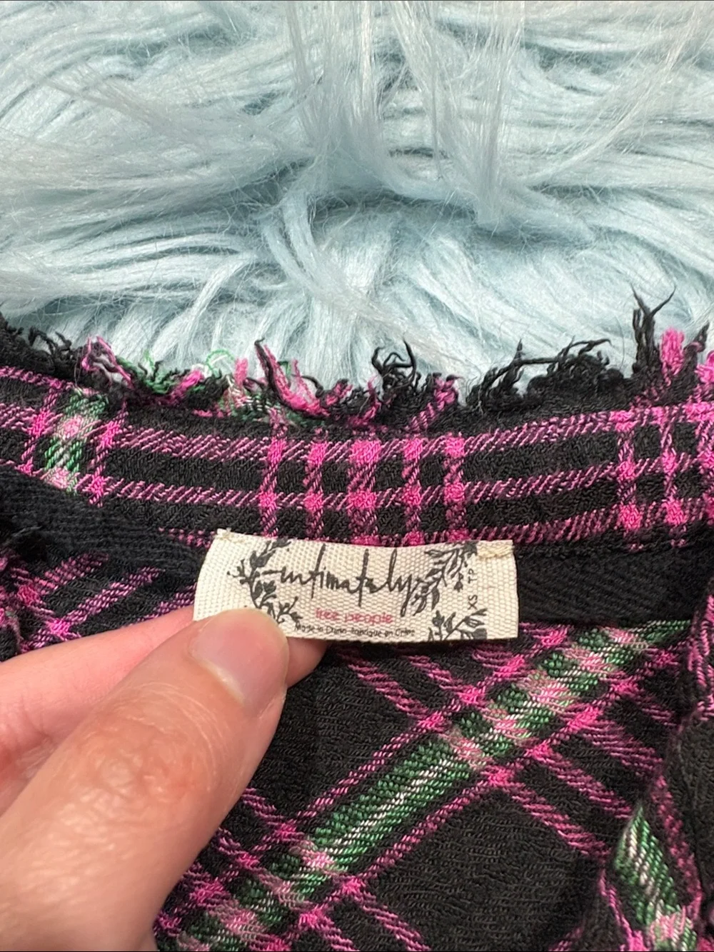 Intimately Free People Plaid About You Sleep Oversized Button Down Pajama Top